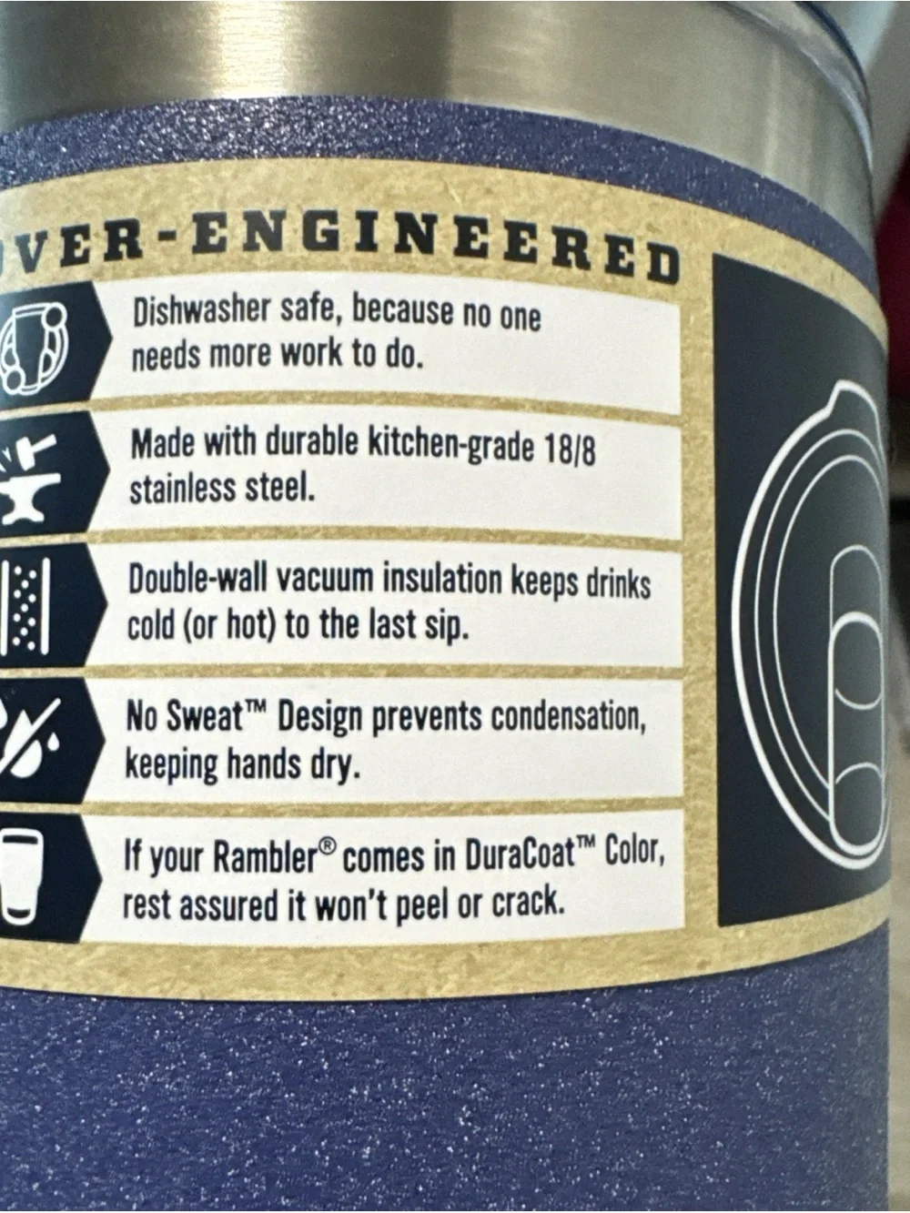 YETI Rambler 30 oz Tumbler - moon dust - Picture 5 of 8